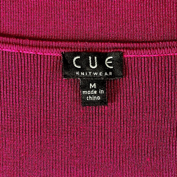 CUE Magenta Cardigan. Hand Embroidered and Beaded Multicolour Flowers - Picture 8 of 9